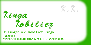 kinga kobilicz business card